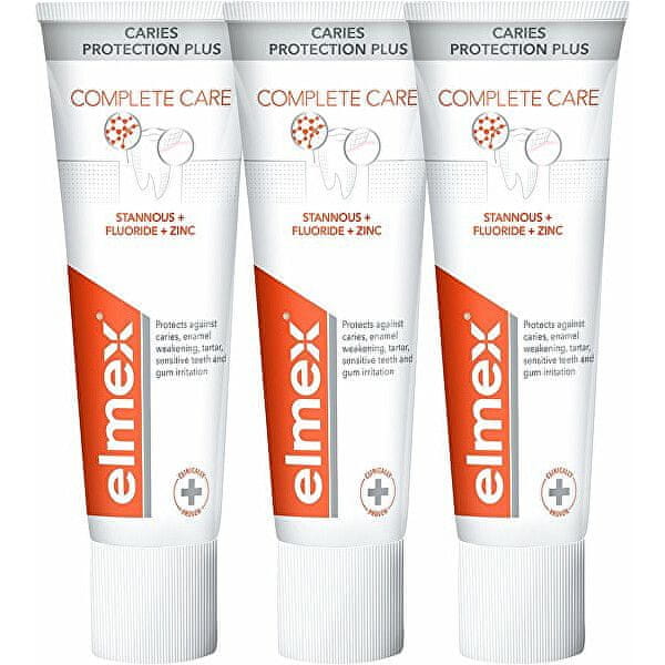 Elmex Zubná pasta Caries Protection Plus Complete Care 3 x 75 ml